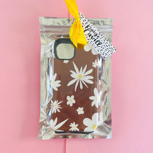 SAMPLE SALE: Brown Floral Deluxe Tough iPhone 13 Case