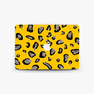 Mustard Leopard Print Macbook Skin