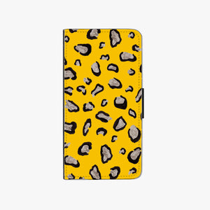 Mustard Leopard Faux Leather Phone Case