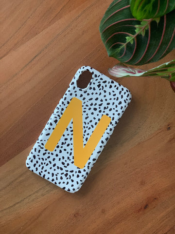 Dalmatian Mustard Yellow Personalised Deluxe Tough Phone Case