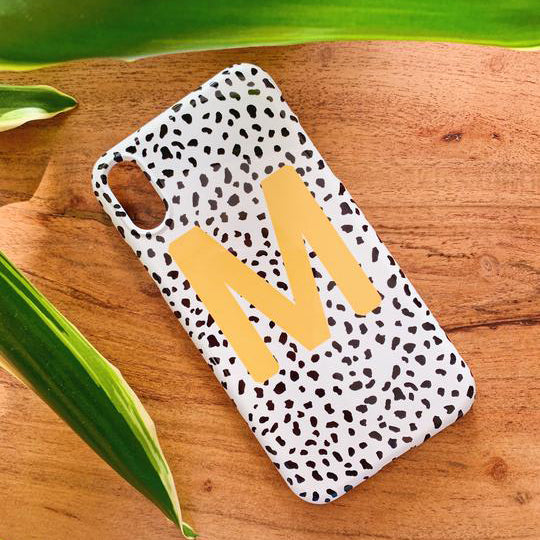 Mustard Personalised Dalmatian Phone Case