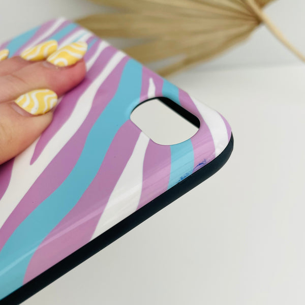 SAMPLE SALE : Pastel Zebra Print iPhone XS Max Deluxe Tough Case